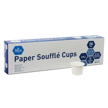 MedPride Disposable Paper Souffle Medicine Cups 0.75 oz 250 Cups/Box, Case of 20 (5000 Count)