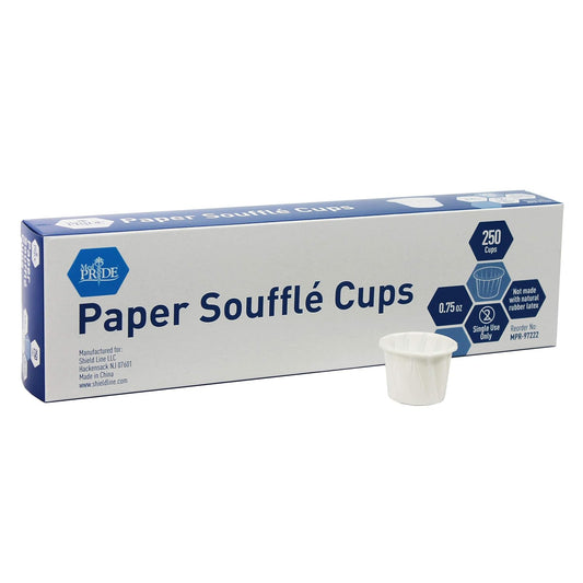 MedPride Disposable Paper Souffle Medicine Cups 0.75 oz 250 Cups/Box, Case of 20 (5000 Count)