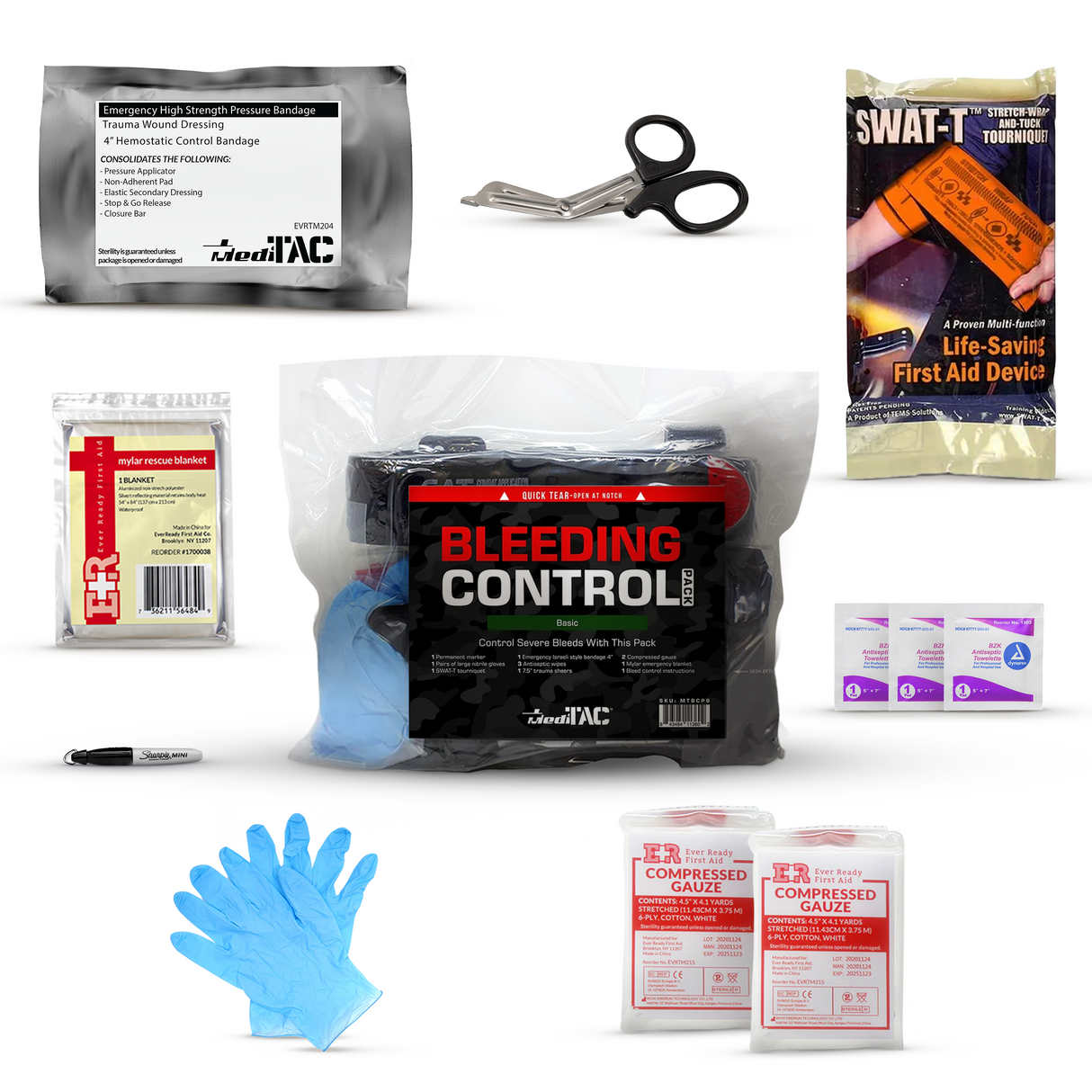 Basic Bleeding Control Kit with SWAT-T Tourniquet