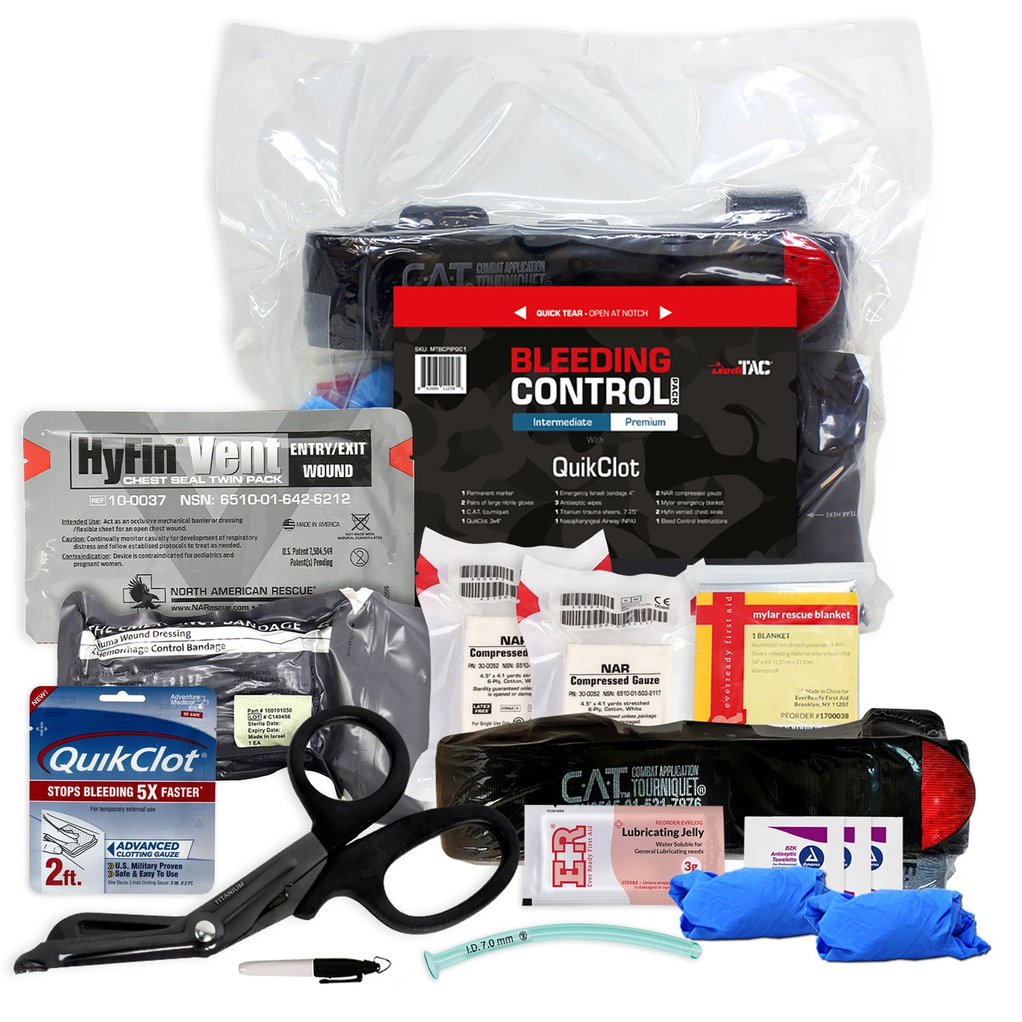 Intermediate Premium Bleeding Control Pack with CAT Tourniquet