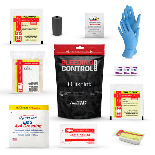 Bleeding Control Zip Pack with QuickClot & CELOX