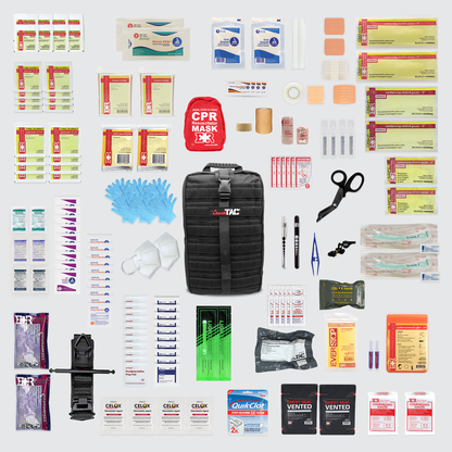 Rip-Away Fully Stocked Tactical Trauma Kit - Chest Seals, Tourniquet, & Bleeding Control