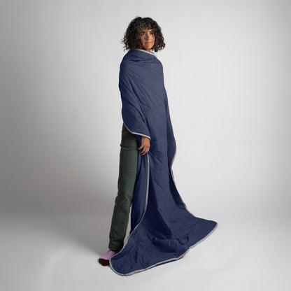 Layover™ XL Travel Blanket - Packable & Puffy | Blue