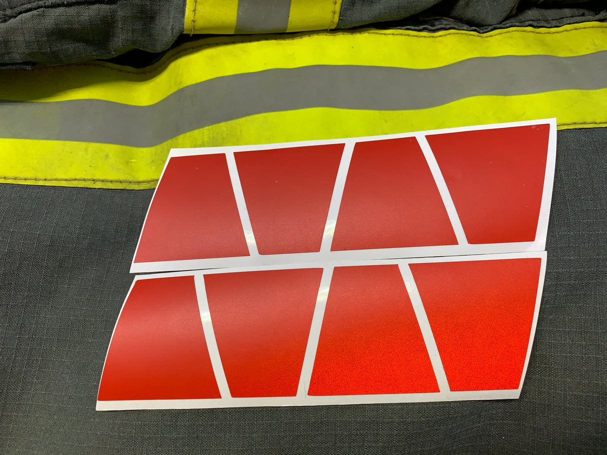 MATTE RED REFLECTIVE HELMET (TET) TETRAHEDRON 8 PACK