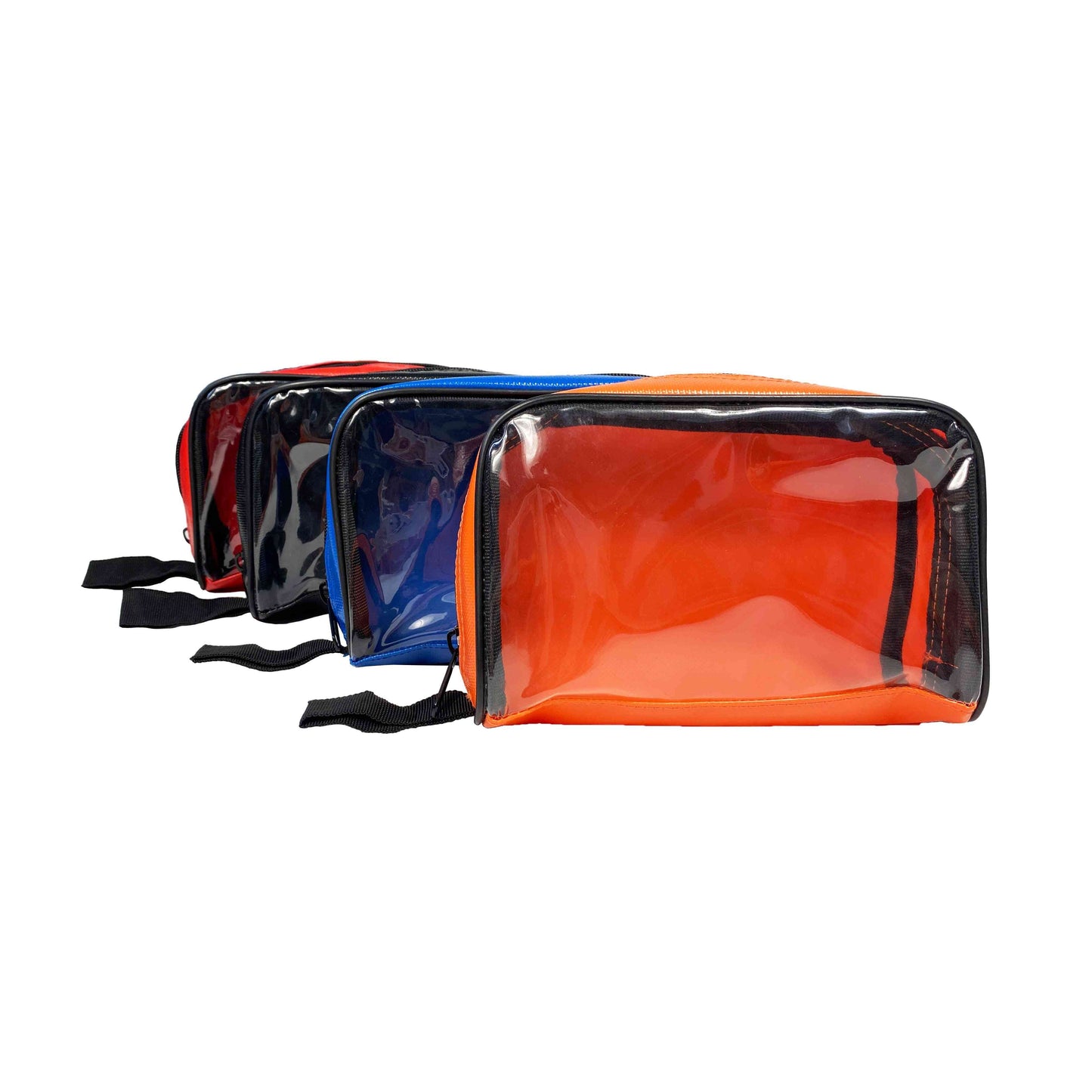 LINE2design Color Coded First Aid Medical Kit Water Resistant Accessory Pouches, Zippered Bag with Transparent Window Set of 4