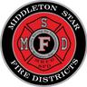 Logo of Middleton Star Fire Districts with red, black, and silver colors.