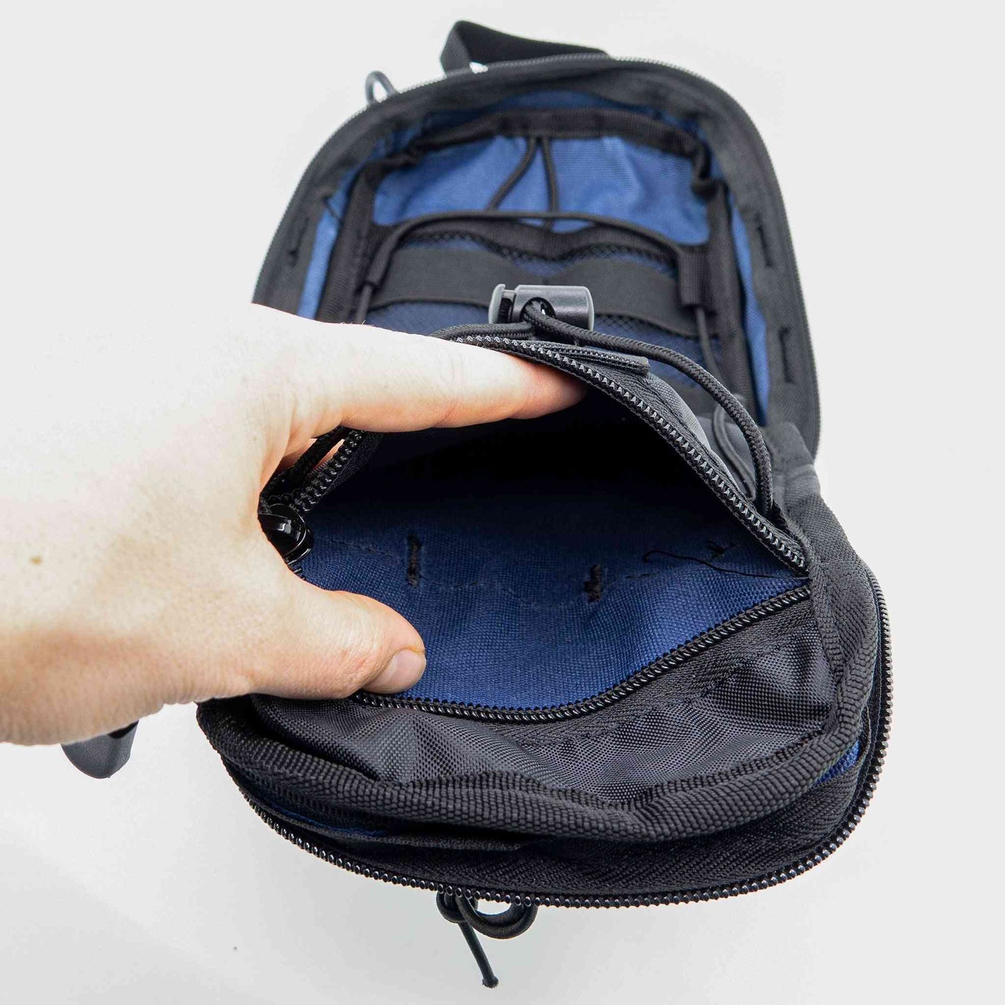 LINE2design MOLLE Pouch, Emergency Medical, Trauma Bag, Gunshot Bag for First Aid (IFAK), Utility Pouch, includes USA Patch - Navy