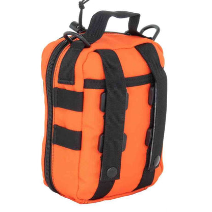 LINE2design MOLLE Pouch, Emergency Medical, Trauma Bag, Gunshot Bag for First Aid (IFAK), Utility Pouch, includes USA Patch - Orange