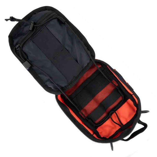 LINE2design MOLLE Pouch, Emergency Medical, Trauma Bag, Gunshot Bag for First Aid (IFAK), Utility Pouch, includes USA Patch - Orange