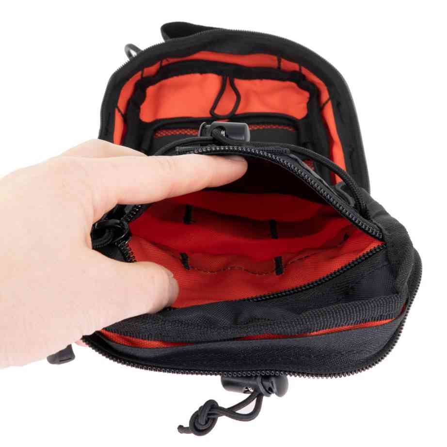 LINE2design MOLLE Pouch, Emergency Medical, Trauma Bag, Gunshot Bag for First Aid (IFAK), Utility Pouch, includes USA Patch - Orange