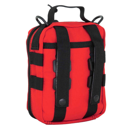 LINE2design MOLLE Pouch, Emergency Medical, Trauma Bag, Gunshot Trauma for First Aid (IFAK), Utility Pouch, includes USA Patch - Red
