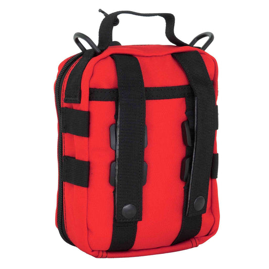 LINE2design MOLLE Pouch, Emergency Medical, Trauma Bag, Gunshot Trauma for First Aid (IFAK), Utility Pouch, includes USA Patch - Red
