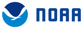 NOAA logo with blue circular design and text