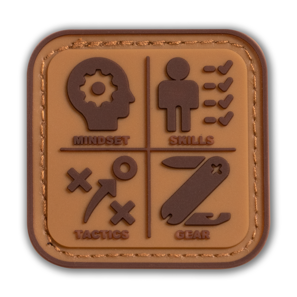 Survival Compass Patch: Desert Tan