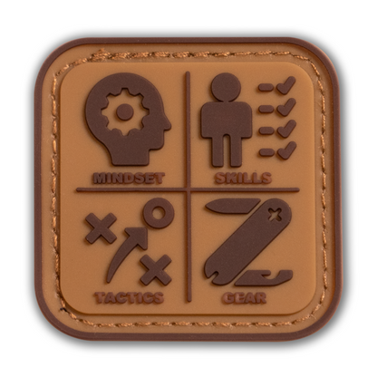 Survival Compass Patch: Desert Tan