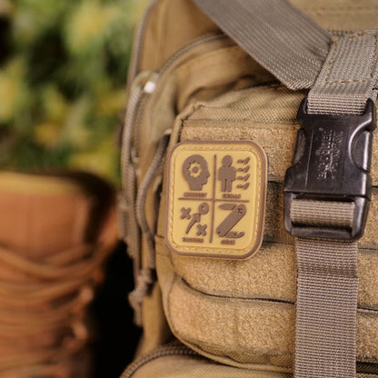 Survival Compass Morale Patch (Orange on Black)