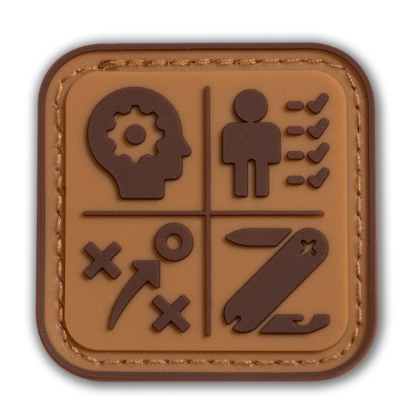 Survival Compass Patch: Desert Tan