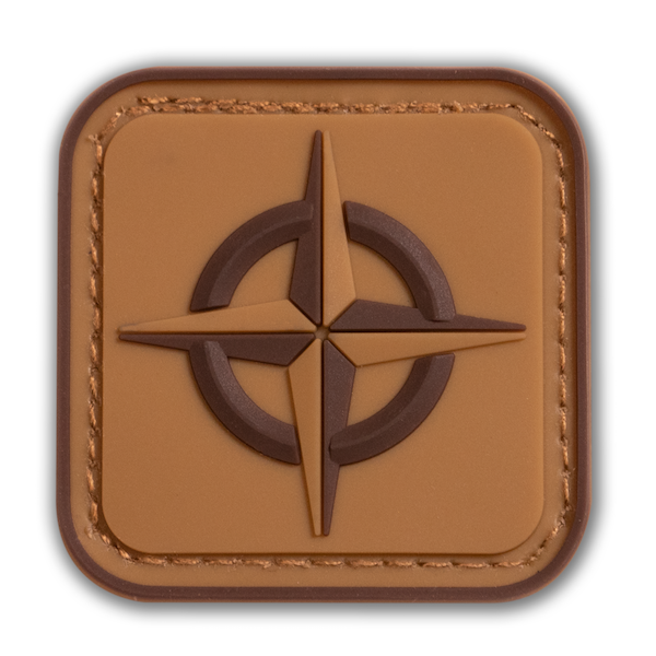 Survival Compass Patch: Desert Tan