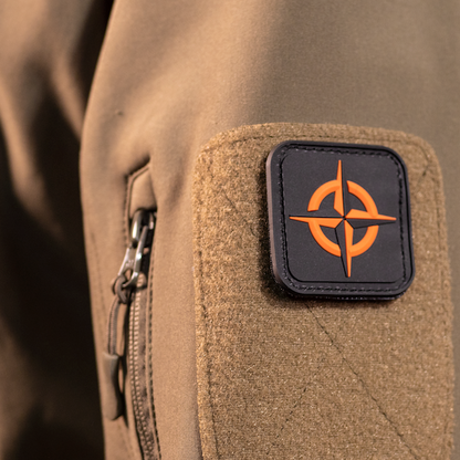 Survival Compass Morale Patch (Orange on Black)