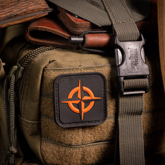 Survival Compass Patch: Orange