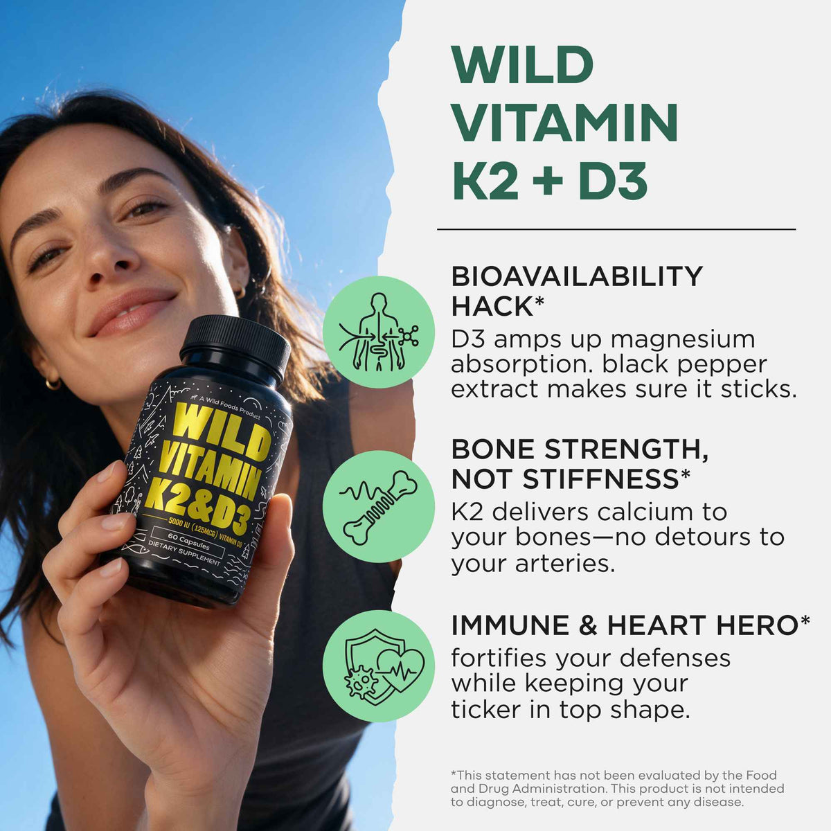 Power Bundle: Magnesium + Vitamin K2 & D3 with Pepper Extract