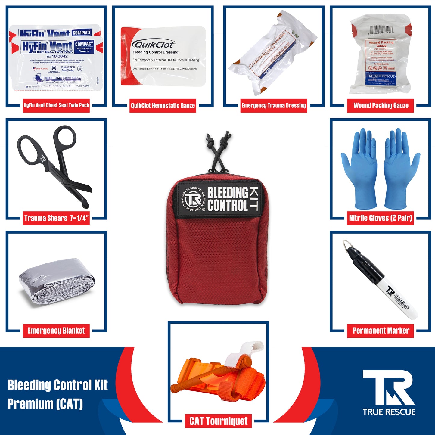 Bleeding Control Kit by True Rescue