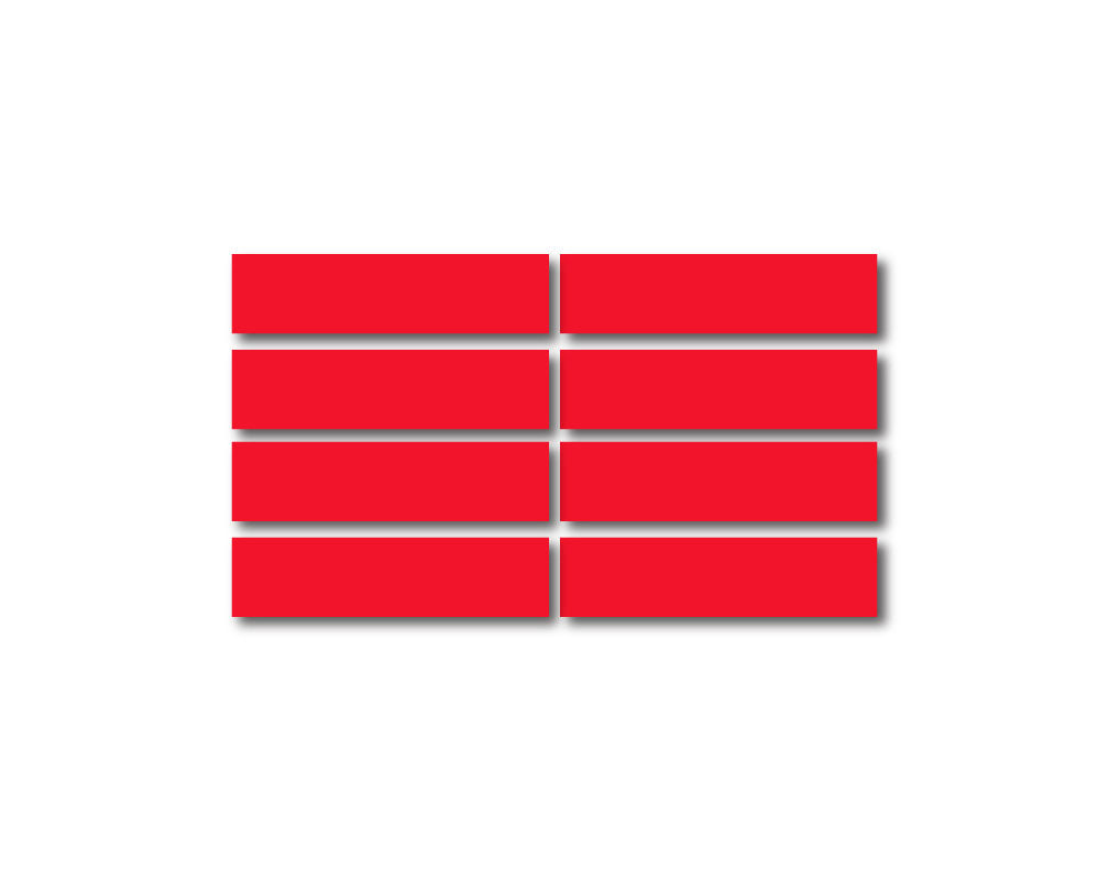 RED REFLECTIVE HELMET BAR 8 PACK