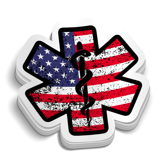 EMT American Flag Sticker