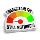 Give A Shit-O-Meter Funny Sticker