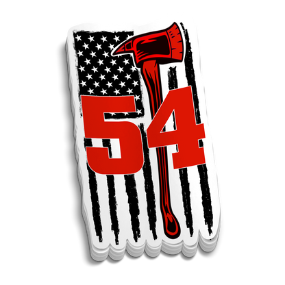 Custom Redline Flag Station Number Sticker