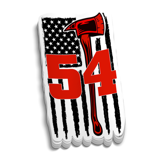 Custom Redline Flag Station Number Sticker