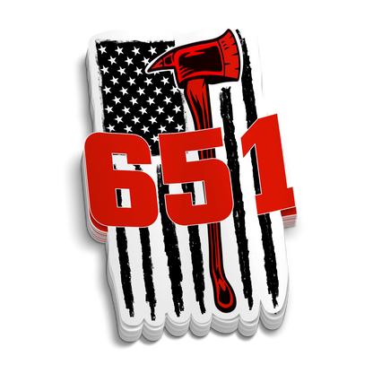 Custom Redline Flag Station Number Sticker