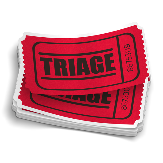 Admit One to TRIAGE Sticker