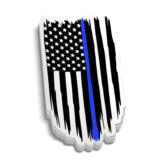 Blue Line Flag Sticker