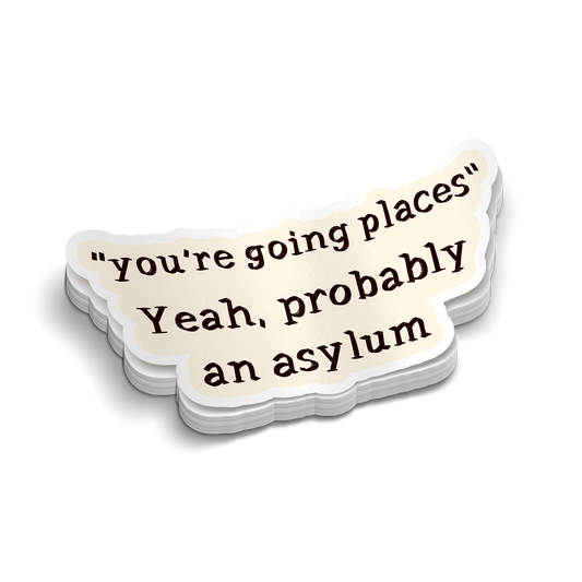 Asylum - Funny Laptop Stickers