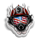 American Hero Firefighter Sticker