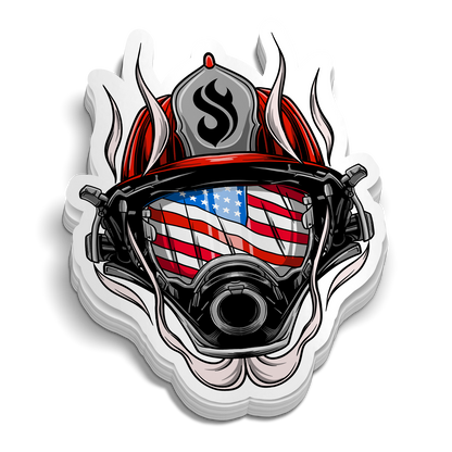 American Hero Firefighter Sticker