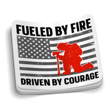 Fueled By Fire, Driven By Courage Firefighter Sticker