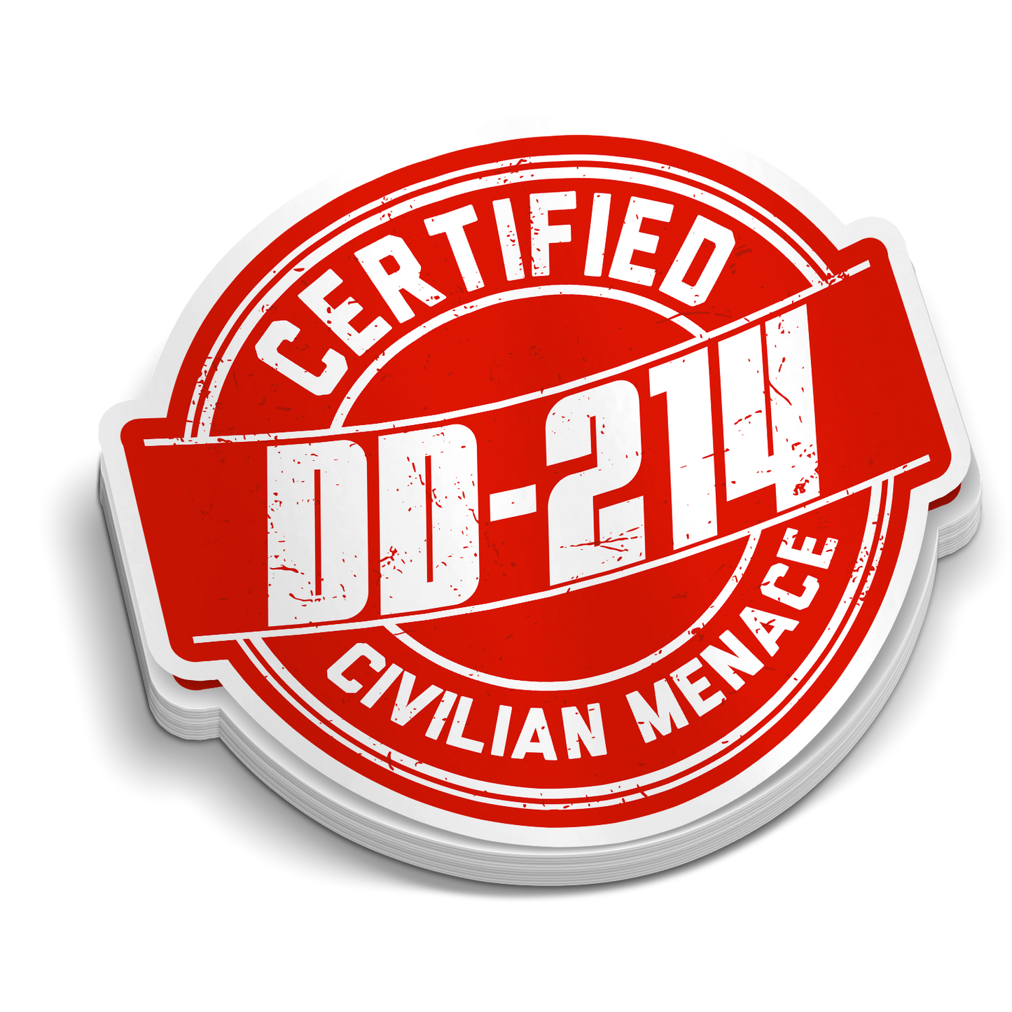 Certified DD-214 Menace | Funny Military Stickers
