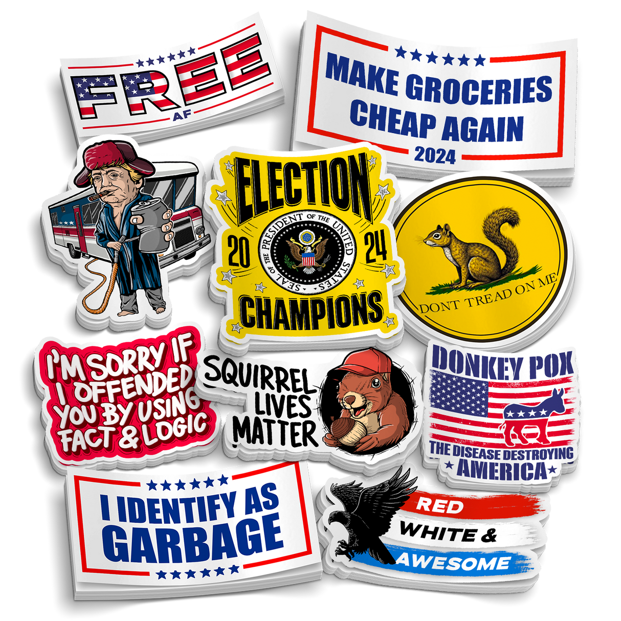 The Patriot Pack - Funny Sticker Pack