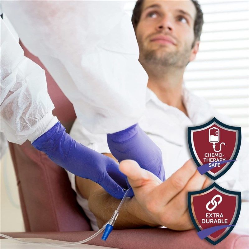 MedPride Shield Line Medical Exam Nitrile Gloves 4 Mil Thick ChemoShield Non-Sterile Powder Free - 100 Gloves / Case of 10 (1000 count)