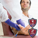 MedPride Shield Line Medical Exam Nitrile Gloves 4 Mil Thick ChemoShield Non-Sterile Powder Free - 100 Gloves / Case of 10 (1000 count)