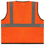 Safety Main 05EAMO Economy Vest, Class 2, All Mesh, Hi-Vis Orange, Pack of 3