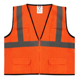 Safety Main 05EAMO Economy Vest, Class 2, All Mesh, Hi-Vis Orange, Pack of 10