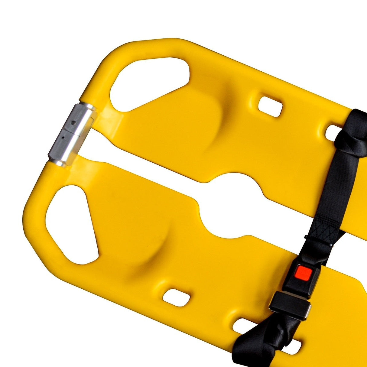 LINE2design Emergency Scoop Stretcher Lighweight Adjustable Medical Immobilization Transportation with Patient Restraint Straps - Yellow