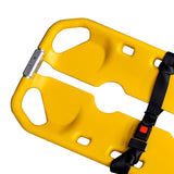 LINE2design Emergency Scoop Stretcher Lighweight Adjustable Medical Immobilization Transportation with Patient Restraint Straps - Yellow