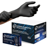 Sky Black Nitrile Exam Gloves - Case of 1000, 5 mil Thick, Powder-Free, Non-Sterile, Heavy Duty Disposable Gloves