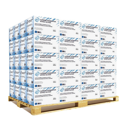 Sky Pallet Nitrile Exam Gloves of 100 Cases(100,000 Gloves) 4 mil Thick Powder-Free Heavy Duty Disposable Blue Gloves