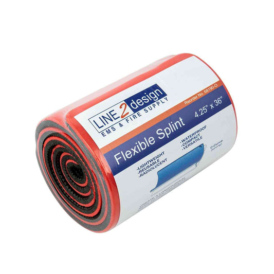 LINE2design Medical EMS Flex Roll Splint Lightweight Moldable Immobilization Arm Splints - Orange