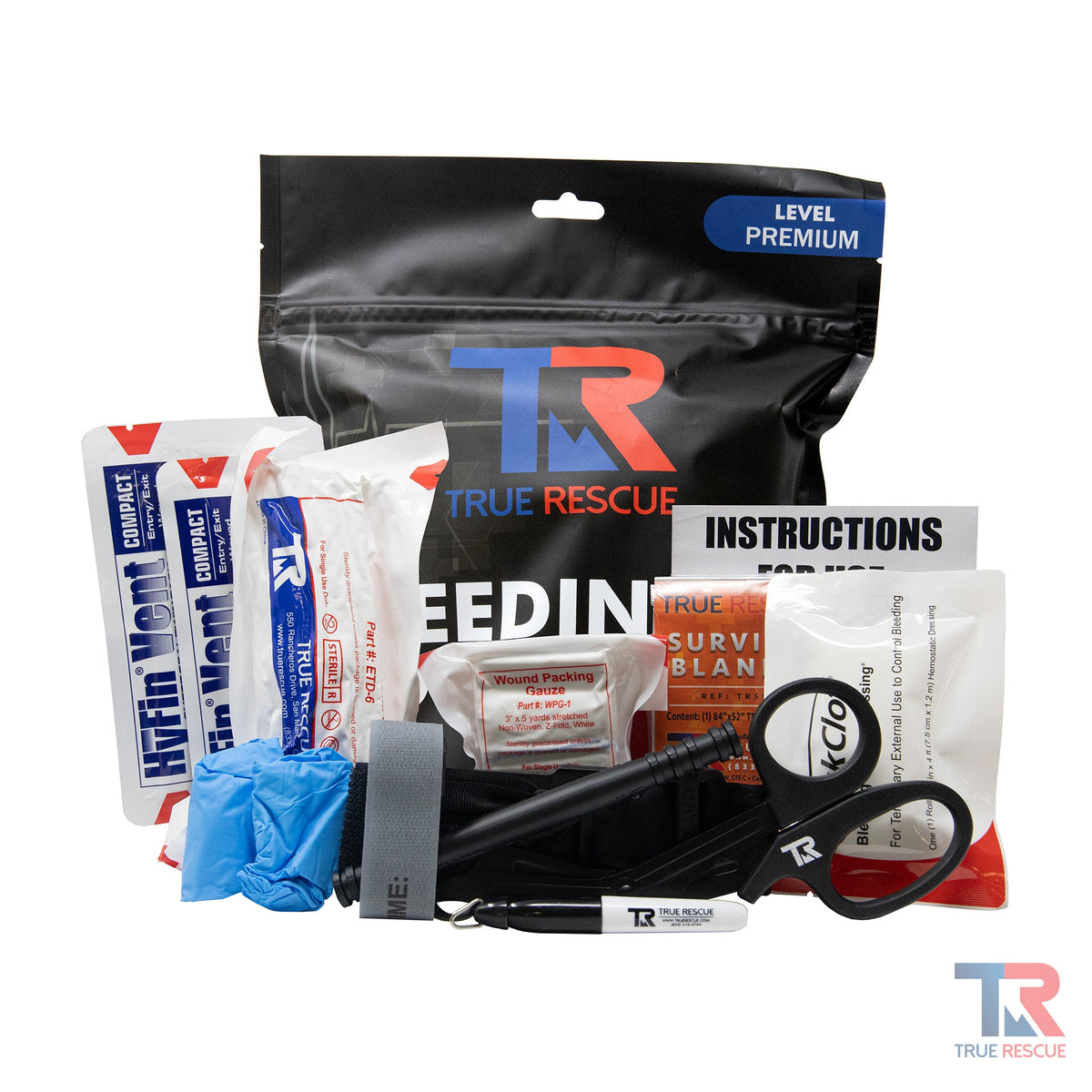 Rescue Randy Bleeding Bleeding Control Kit by True Rescue - Mylar – Alpenglow Readiness Supply